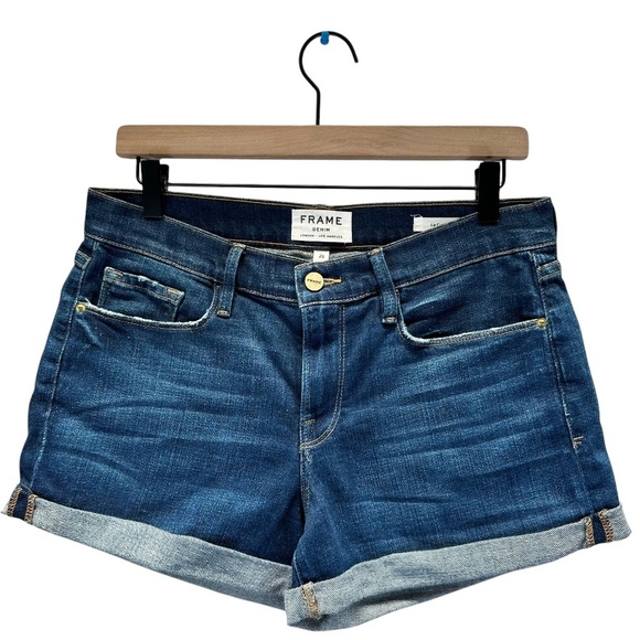 FRAME Shorts Le Cuttoff Denim Shorts Womens Size 28 Beach Weekend Made in USA - Picture 1 of 16